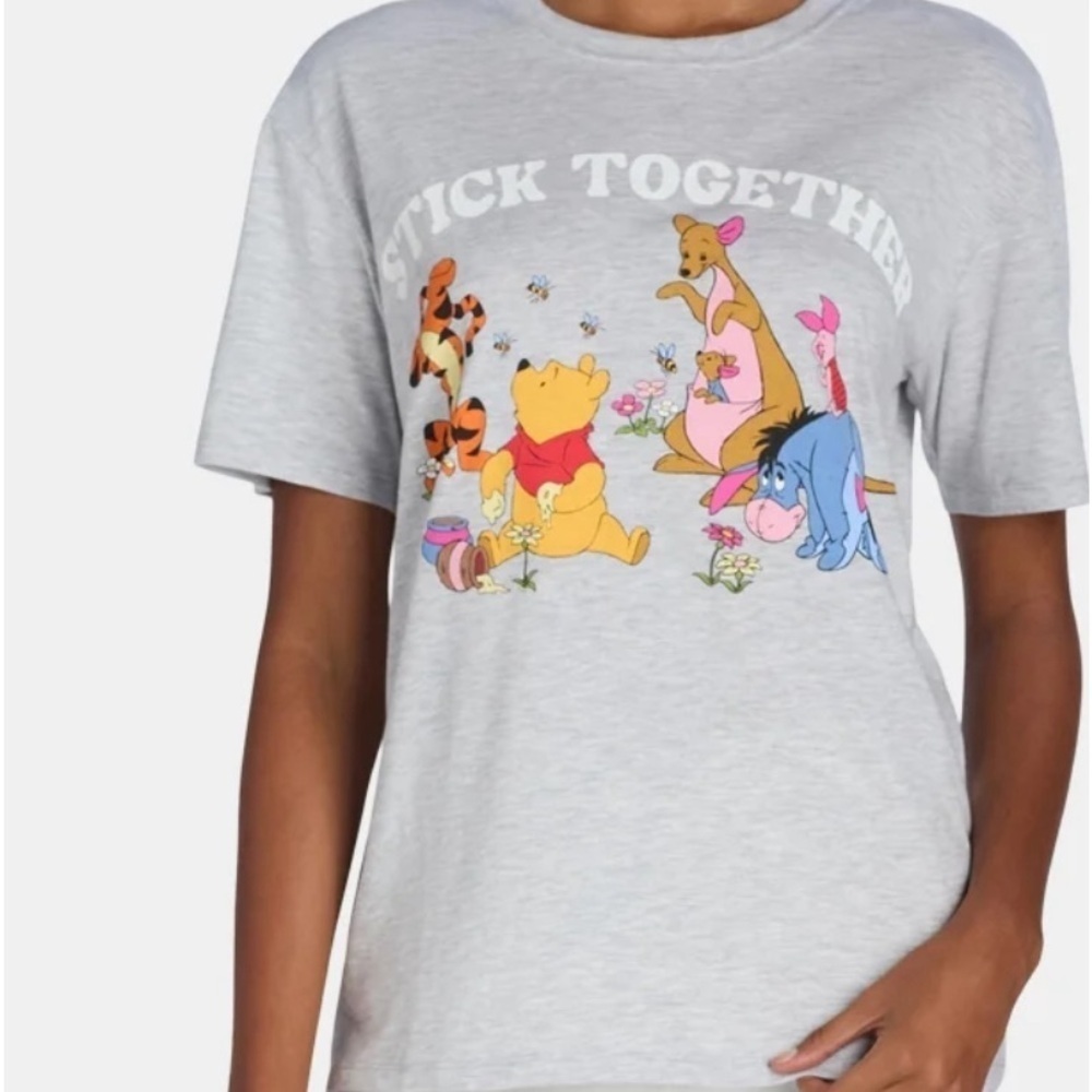 Disney Winnie The Pooh Women’s Short Sleeve Top - Picture 2 of 3